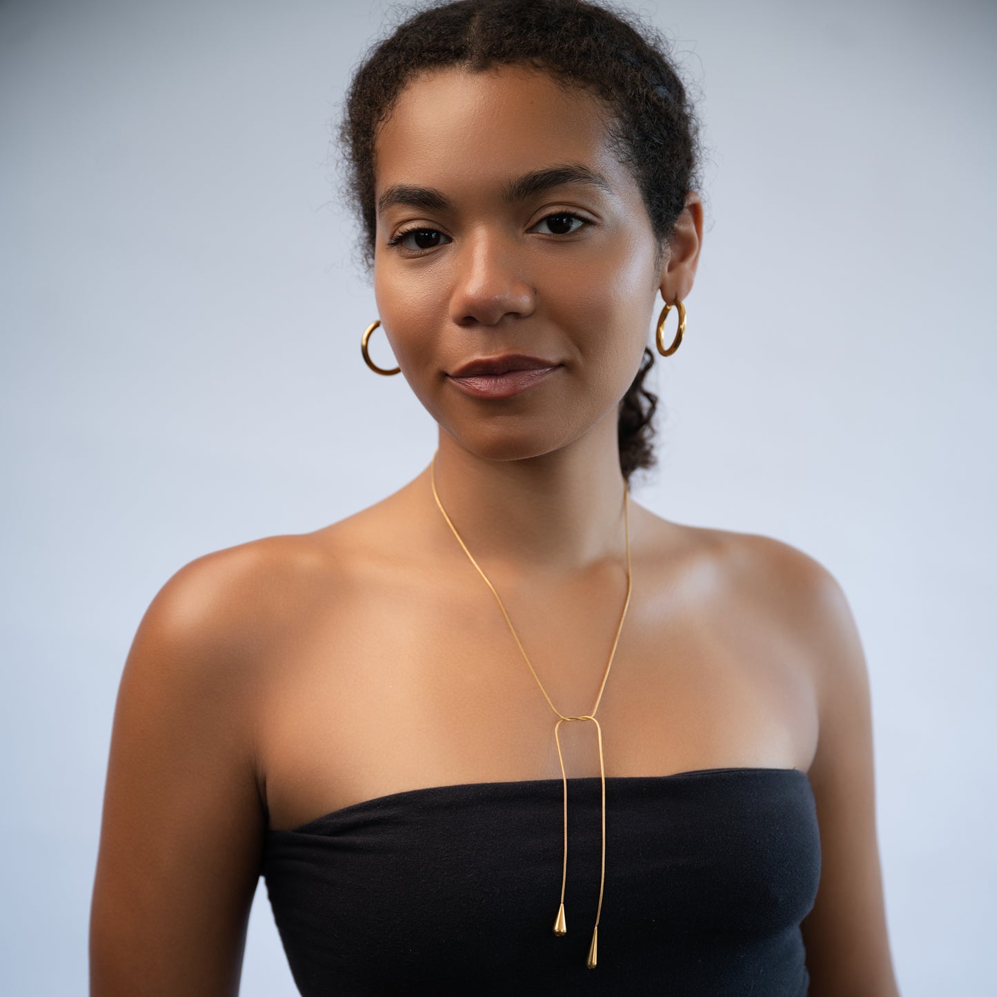 Wrap Cord Necklace In Gold