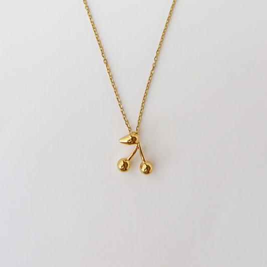 Golden Cherry Necklace