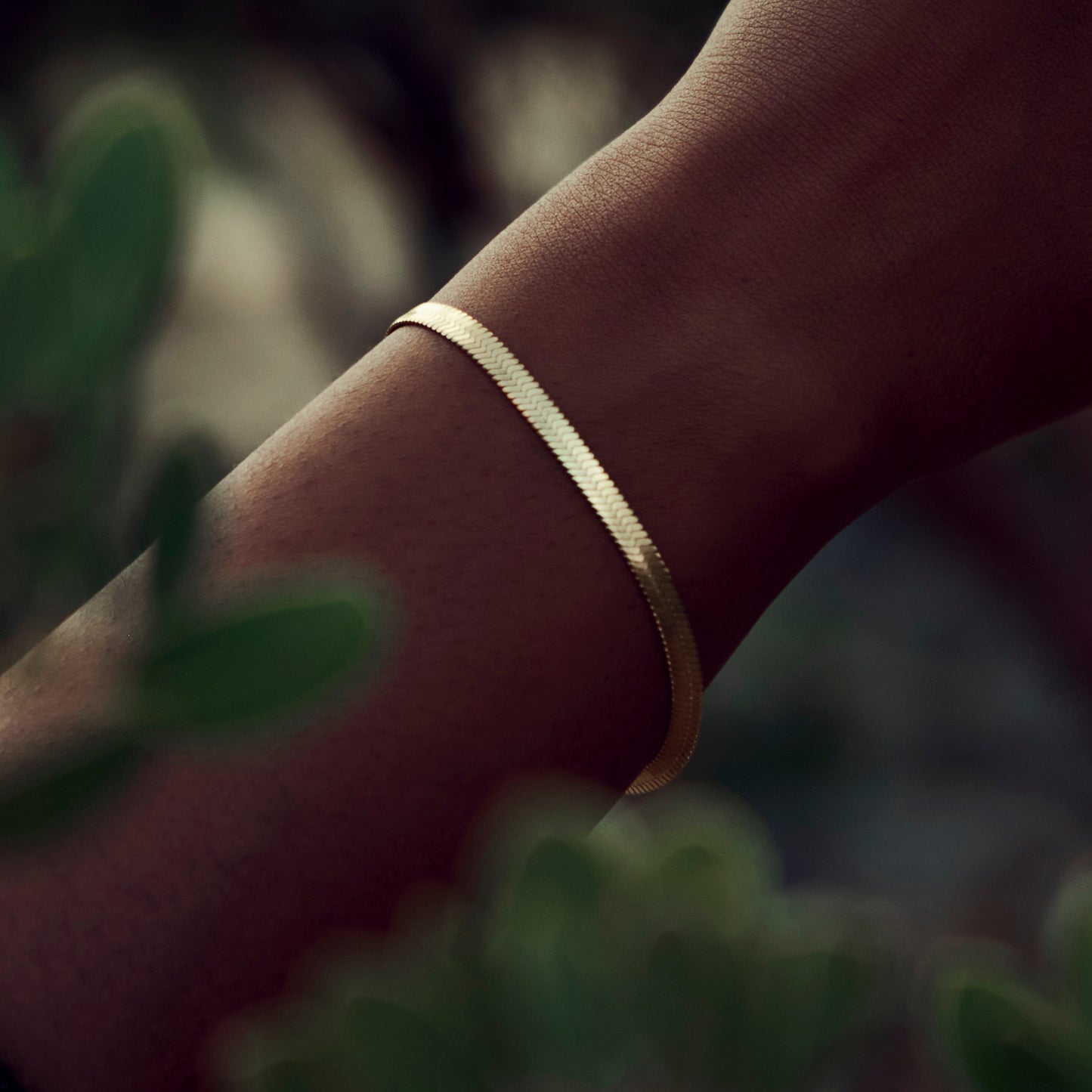 Herringbone Bracelet In Gold