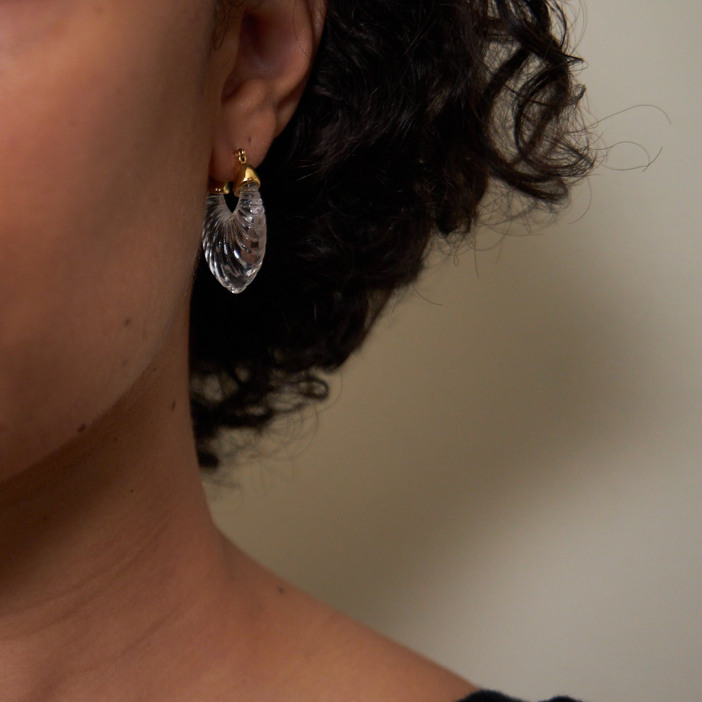 Fan Hoop Earring