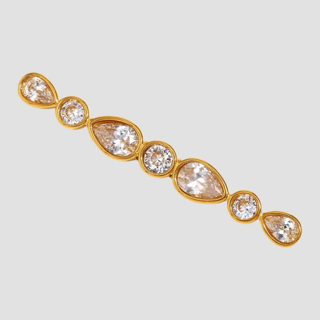 Diamond Bar Brooch