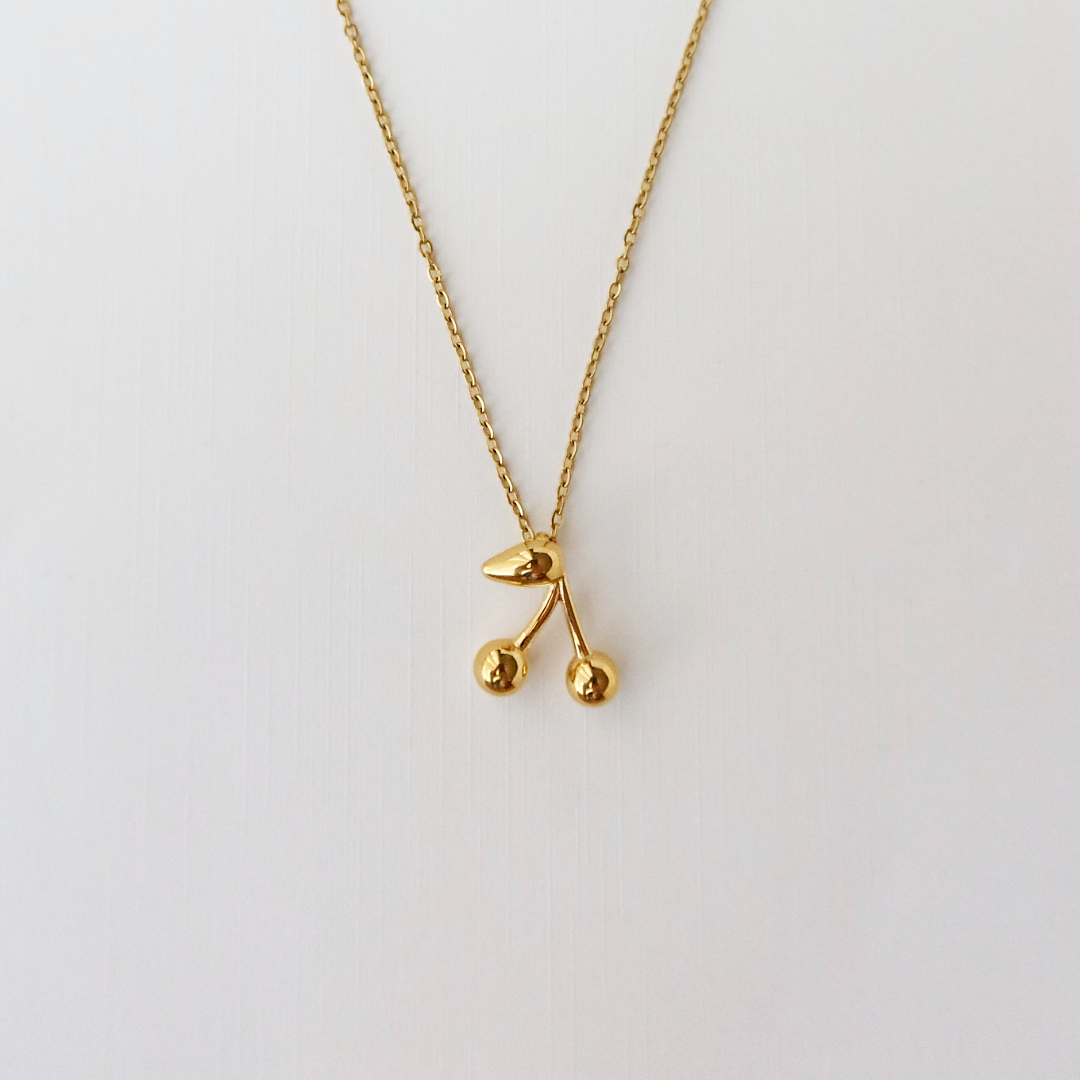 Golden Cherry Necklace