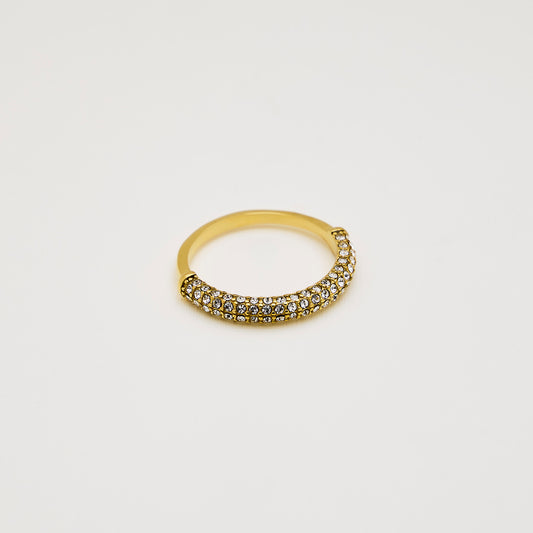 Pave In Half Ring