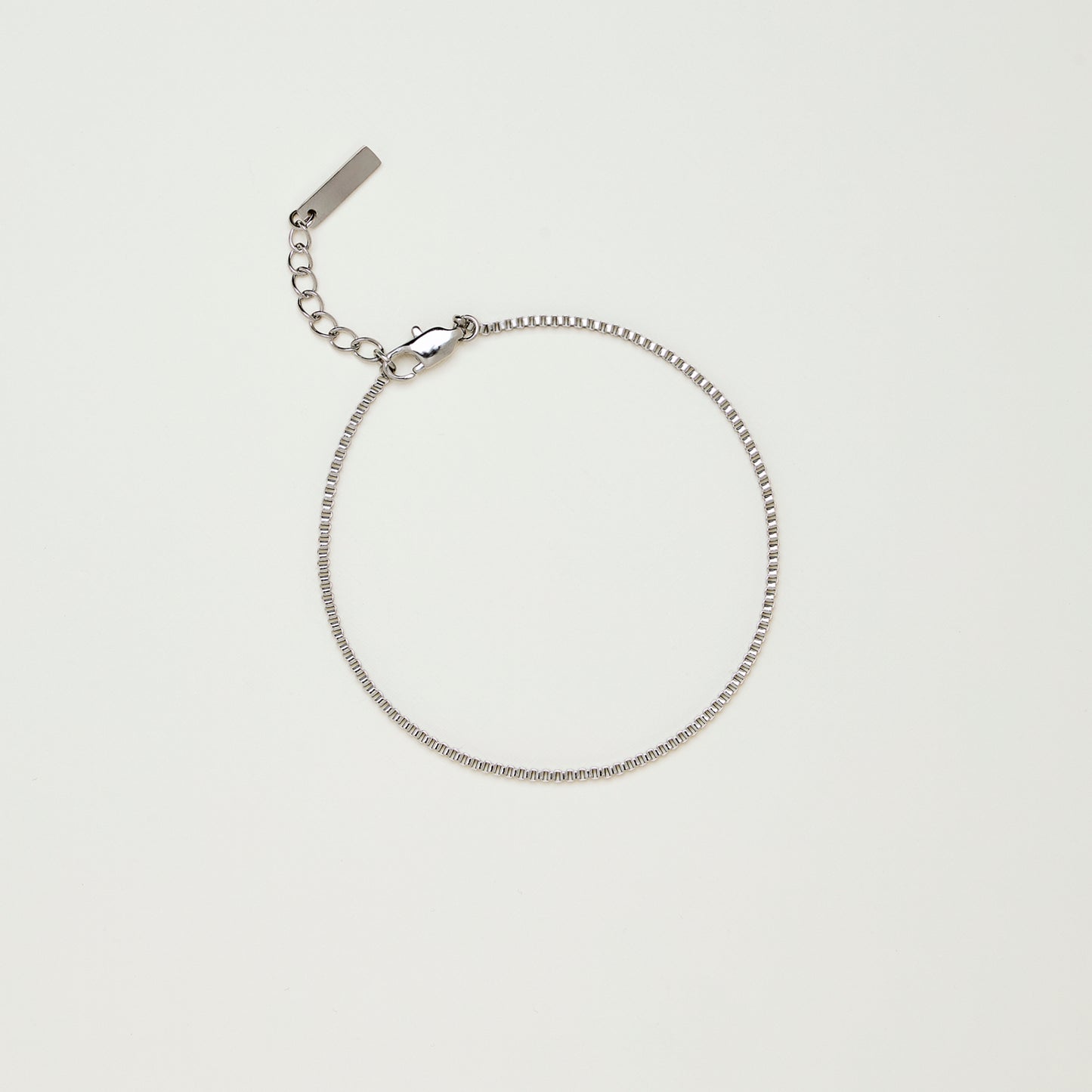 Box Chain Bracelet In Silver