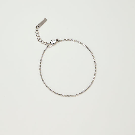 Box Chain Bracelet In Silver