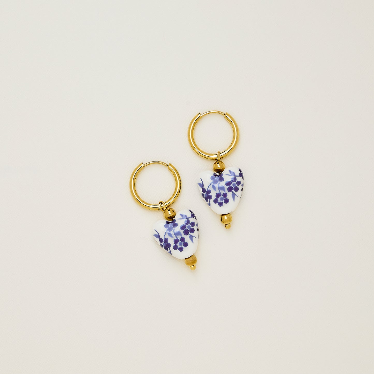 Delft Heart Earrings