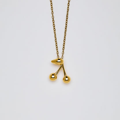 Golden Cherry Necklace