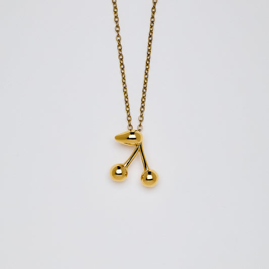 Golden Cherry Necklace