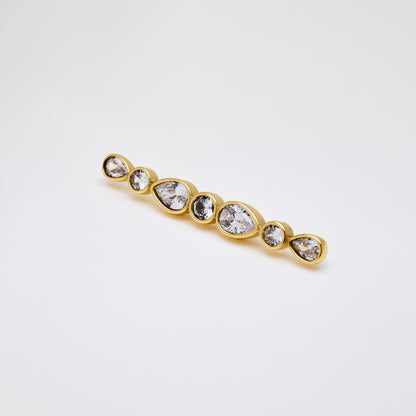 Diamond Bar Brooch